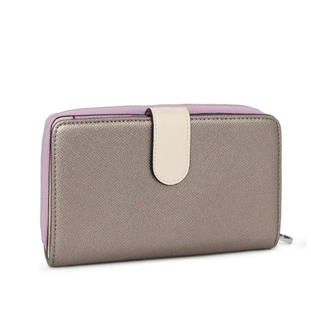 TOUS New Dubai Saffiano Medium Wallet in Silver - per tutti