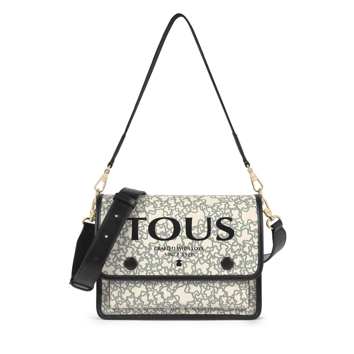 TOUS Medium Beige and Black Audree Kaos Mini Crossbody Bag - per tutti