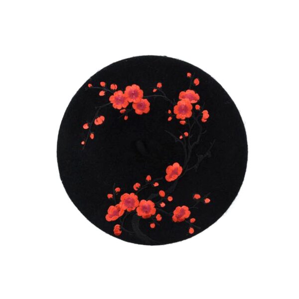 cherry-blossom-embroidered-beret